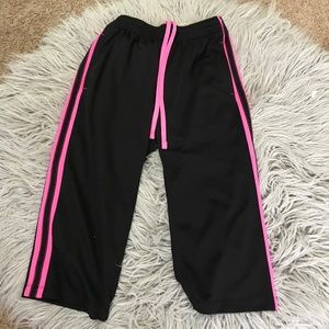 Sports Essentials Black 2-Stripe Joggers Sz S